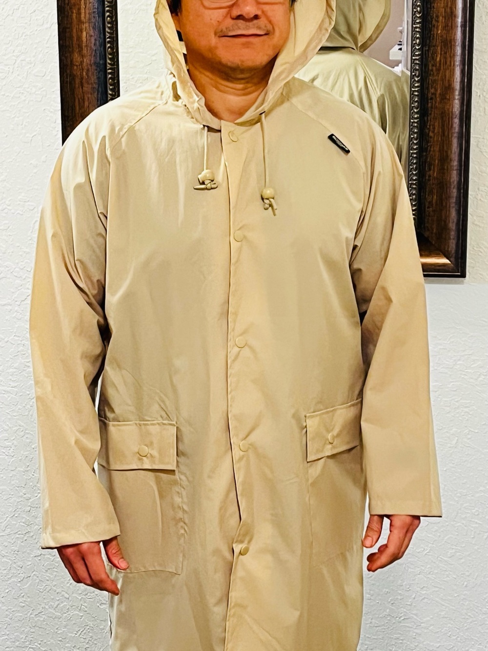 Unisex Rochas Hooded Shell Jacket — Beige - Picture 6 of 12